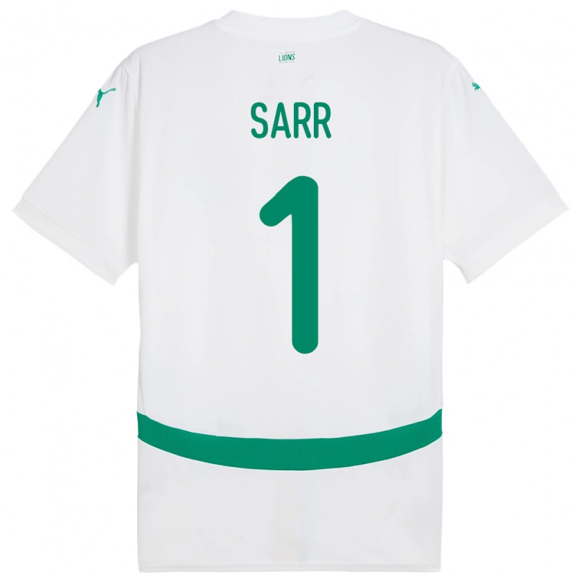 Danxen Dame Senegal Cheikh Sarr #1 Hvit Hjemmetrøye Drakt Trøye 24-26 Skjorter T-Skjorte