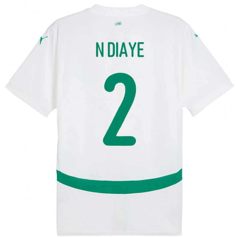 Danxen Dame Senegal Moussa N Diaye #2 Hvit Hjemmetrøye Drakt Trøye 24-26 Skjorter T-Skjorte
