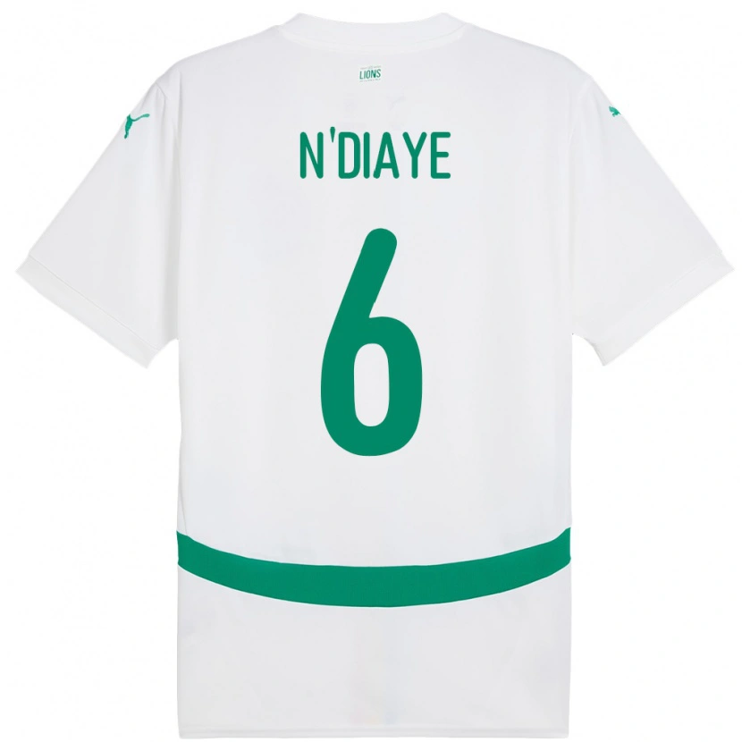 Danxen Dame Senegal Niakhate N Diaye #6 Hvit Hjemmetrøye Drakt Trøye 24-26 Skjorter T-Skjorte