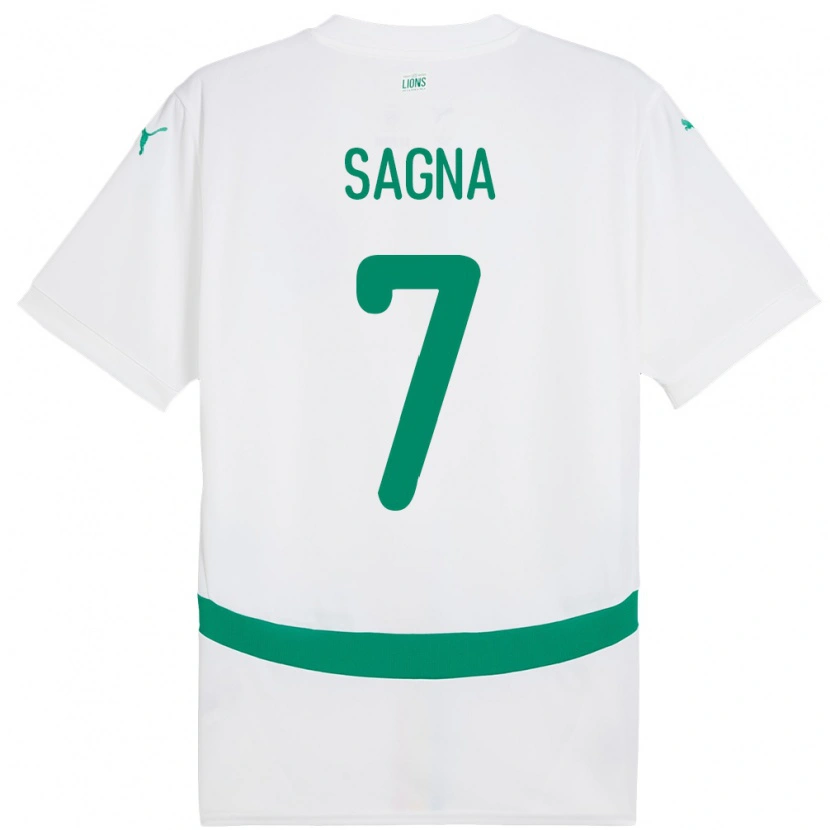 Danxen Dame Senegal Amadou Sagna #7 Hvit Hjemmetrøye Drakt Trøye 24-26 Skjorter T-Skjorte