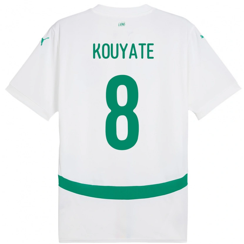 Danxen Dame Senegal Cheikhou Kouyate #8 Hvit Hjemmetrøye Drakt Trøye 24-26 Skjorter T-Skjorte