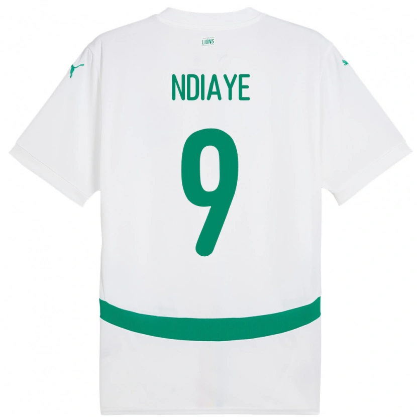 Danxen Dame Senegal Nguenar Ndiaye #9 Hvit Hjemmetrøye Drakt Trøye 24-26 Skjorter T-Skjorte