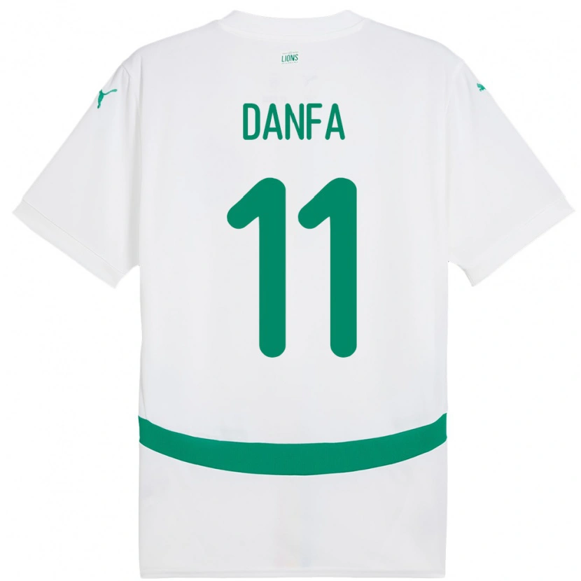 Danxen Dame Senegal Mamadou Danfa #11 Hvit Hjemmetrøye Drakt Trøye 24-26 Skjorter T-Skjorte
