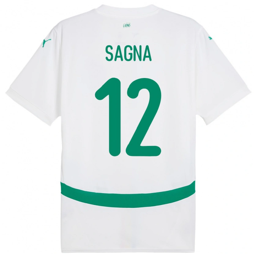 Danxen Dame Senegal Safietou Sagna #12 Hvit Hjemmetrøye Drakt Trøye 24-26 Skjorter T-Skjorte
