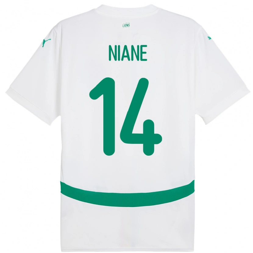 Danxen Dame Senegal Ibrahima Niane #14 Hvit Hjemmetrøye Drakt Trøye 24-26 Skjorter T-Skjorte