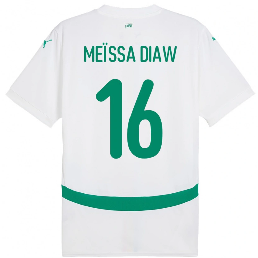 Danxen Dame Senegal Ndeye Meissa Diaw #16 Hvit Hjemmetrøye Drakt Trøye 24-26 Skjorter T-Skjorte