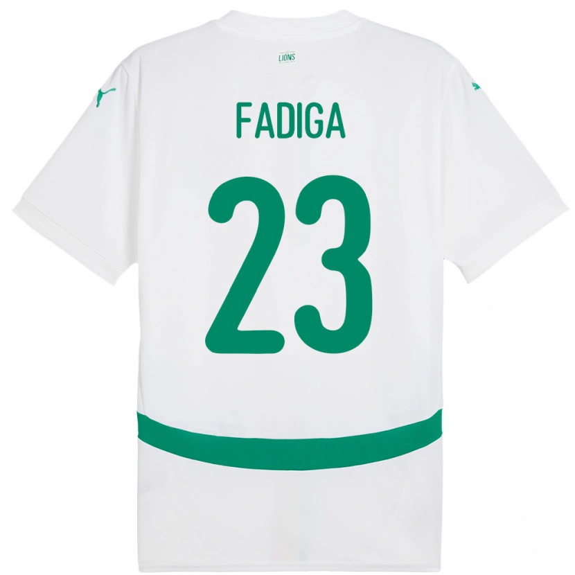 Danxen Dame Senegal Noah Fadiga #23 Hvit Hjemmetrøye Drakt Trøye 24-26 Skjorter T-Skjorte
