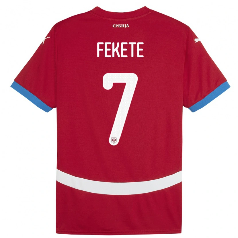 Danxen Dame Serbia Danilo Fekete #7 Rød Hjemmetrøye Drakt Trøye 24-26 Skjorter T-Skjorte