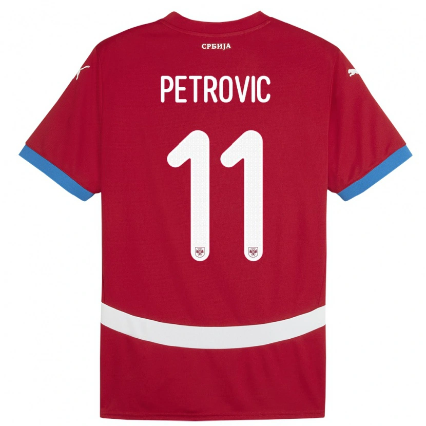 Danxen Dame Serbia Aleksa Petrovic #11 Rød Hjemmetrøye Drakt Trøye 24-26 Skjorter T-Skjorte