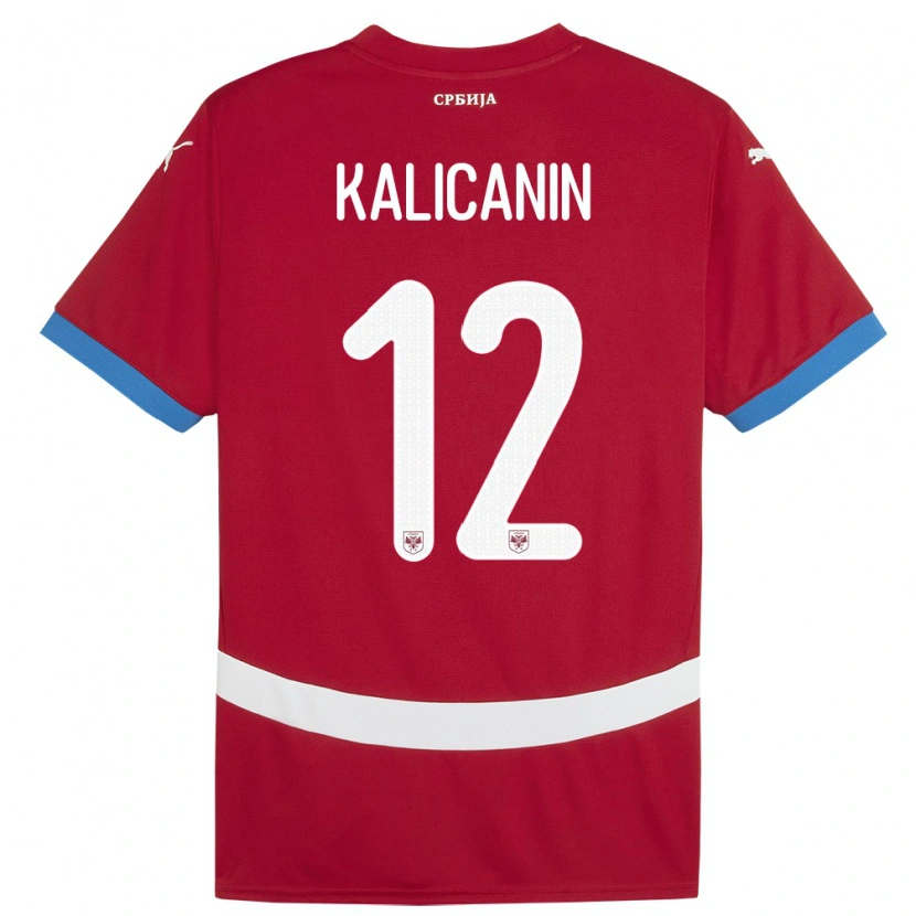 Danxen Dame Serbia Lazar Kalicanin #12 Rød Hjemmetrøye Drakt Trøye 24-26 Skjorter T-Skjorte