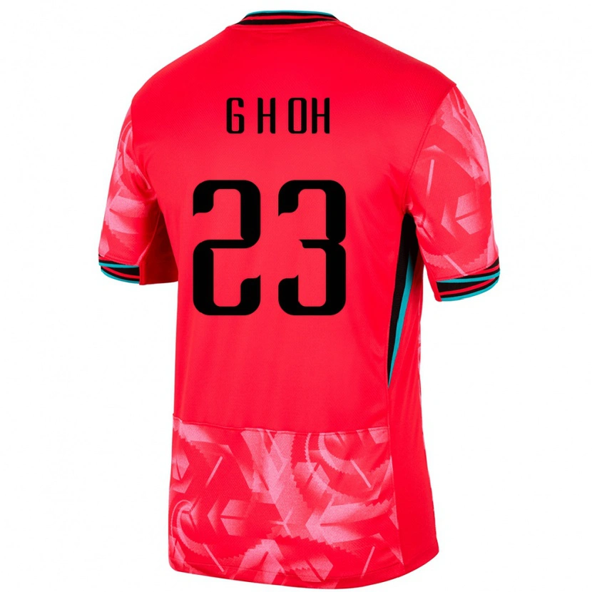 Danxen Dame Sør-Korea Hyeon-Gyu Oh #23 Rød Hjemmetrøye Drakt Trøye 24-26 Skjorter T-Skjorte