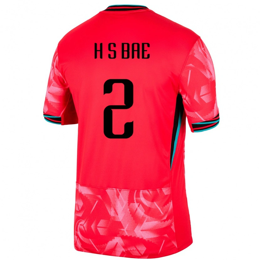 Danxen Dame Sør-Korea Seong-Ho Bae #2 Rød Hjemmetrøye Drakt Trøye 24-26 Skjorter T-Skjorte