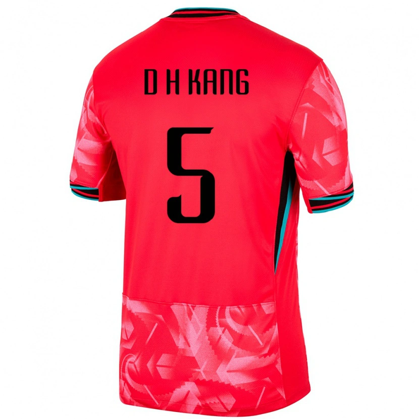 Danxen Dame Sør-Korea Dong-Hwi Kang #5 Rød Hjemmetrøye Drakt Trøye 24-26 Skjorter T-Skjorte