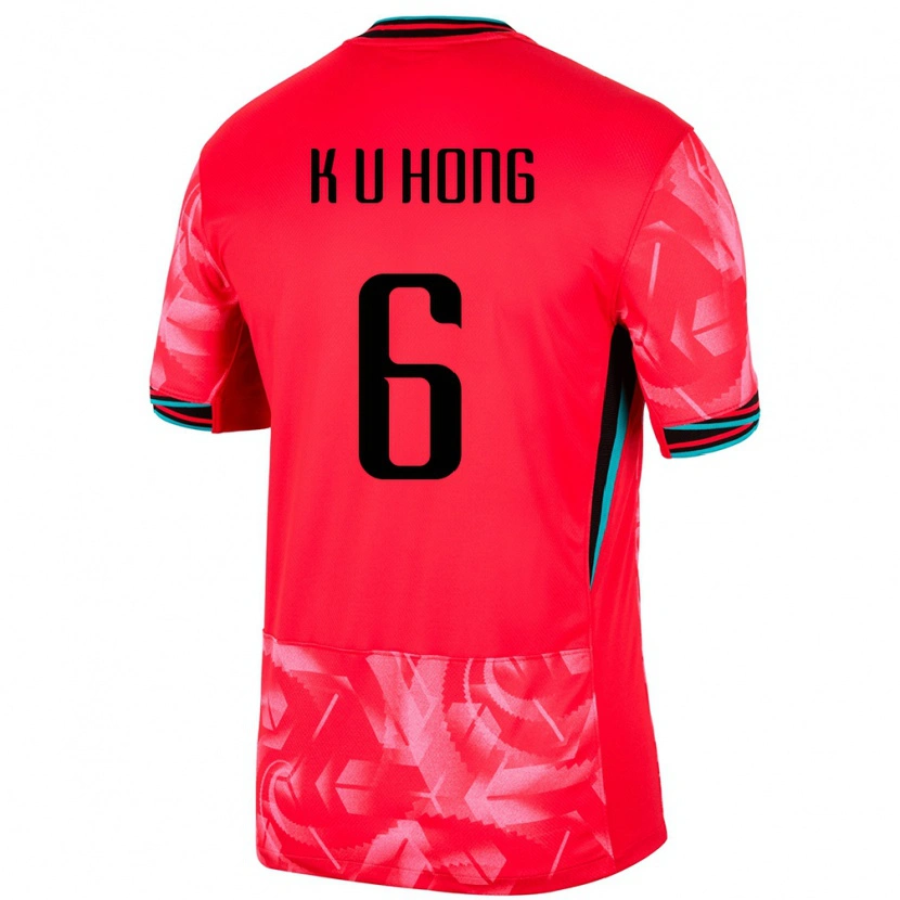 Danxen Dame Sør-Korea Ki-Uk Hong #6 Rød Hjemmetrøye Drakt Trøye 24-26 Skjorter T-Skjorte