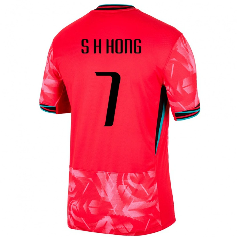 Danxen Dame Sør-Korea Si-Hoo Hong #7 Rød Hjemmetrøye Drakt Trøye 24-26 Skjorter T-Skjorte