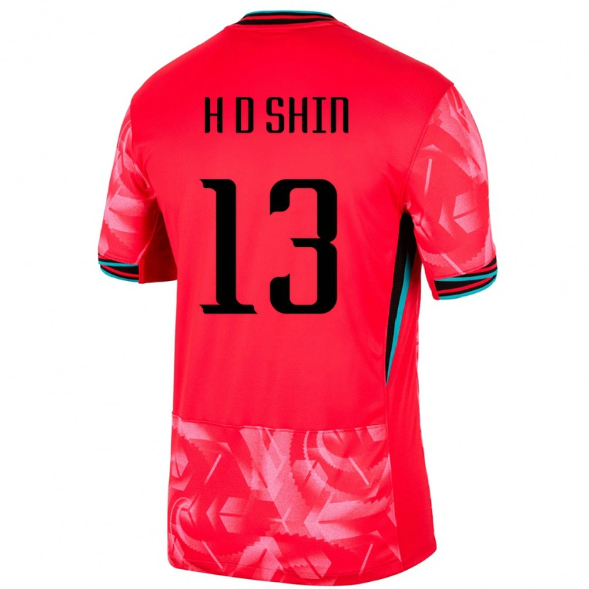 Danxen Dame Sør-Korea Dong-Hwan Shin #13 Rød Hjemmetrøye Drakt Trøye 24-26 Skjorter T-Skjorte