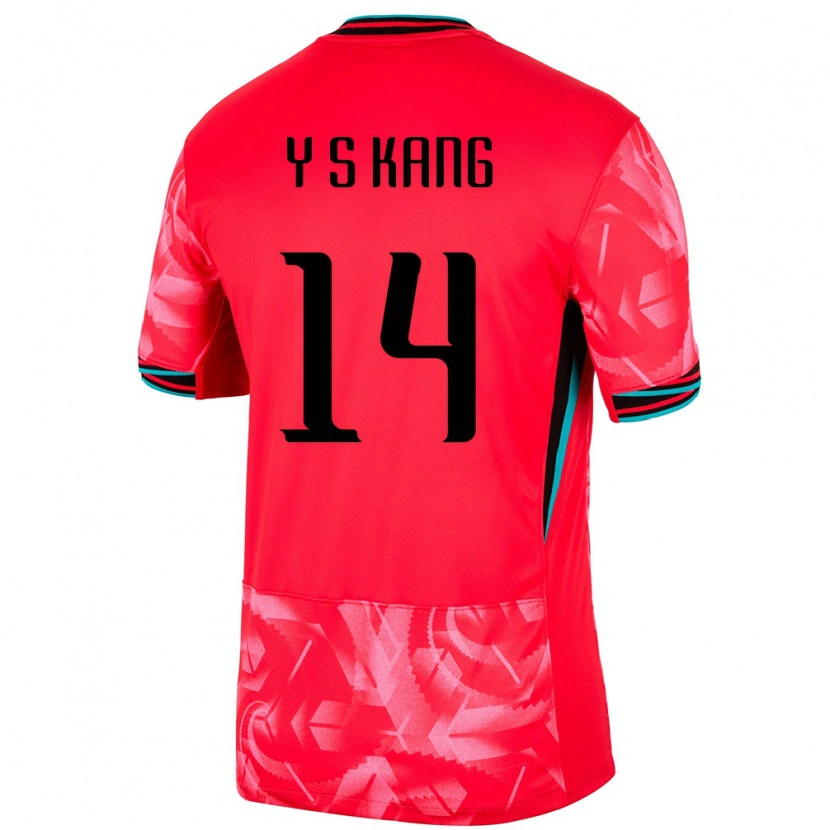 Danxen Dame Sør-Korea Sang-Yun Kang #14 Rød Hjemmetrøye Drakt Trøye 24-26 Skjorter T-Skjorte
