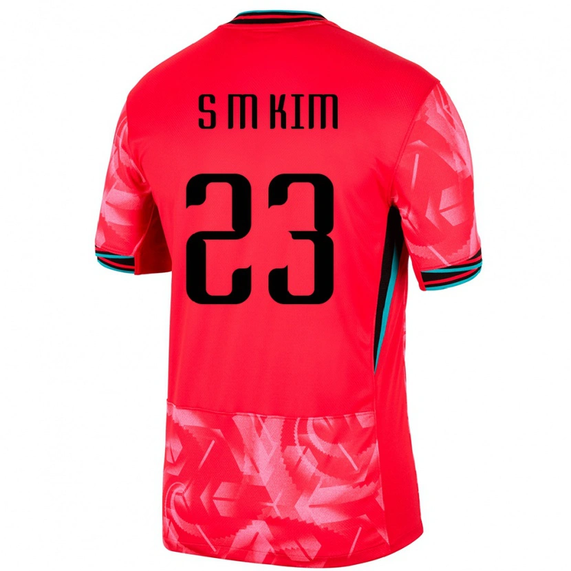 Danxen Dame Sør-Korea Min-Soo Kim #23 Rød Hjemmetrøye Drakt Trøye 24-26 Skjorter T-Skjorte