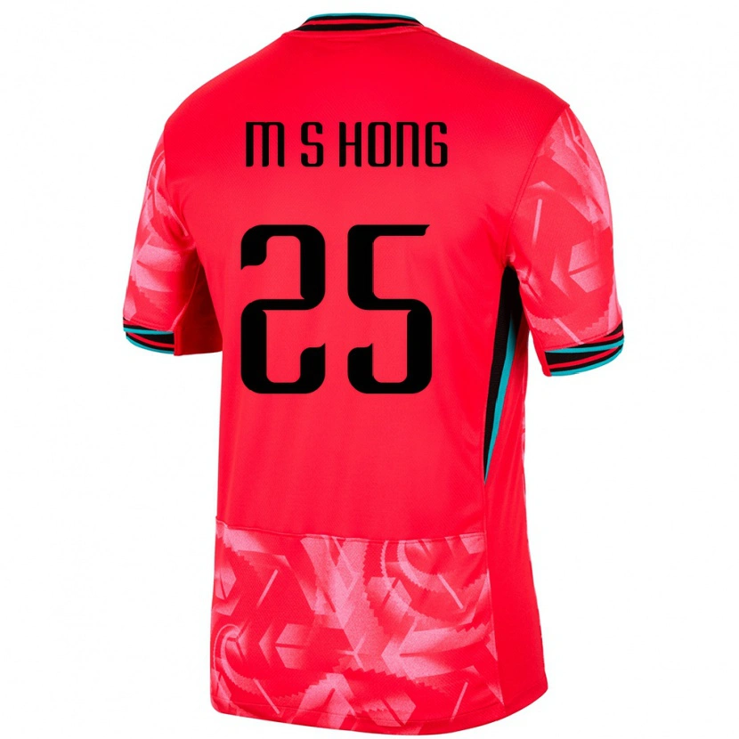 Danxen Dame Sør-Korea Sung-Min Hong #25 Rød Hjemmetrøye Drakt Trøye 24-26 Skjorter T-Skjorte