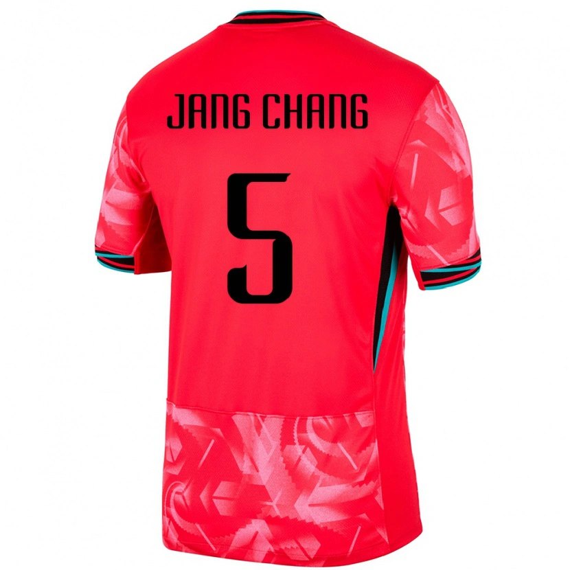 Danxen Dame Sør-Korea Jang Chang #5 Rød Hjemmetrøye Drakt Trøye 24-26 Skjorter T-Skjorte