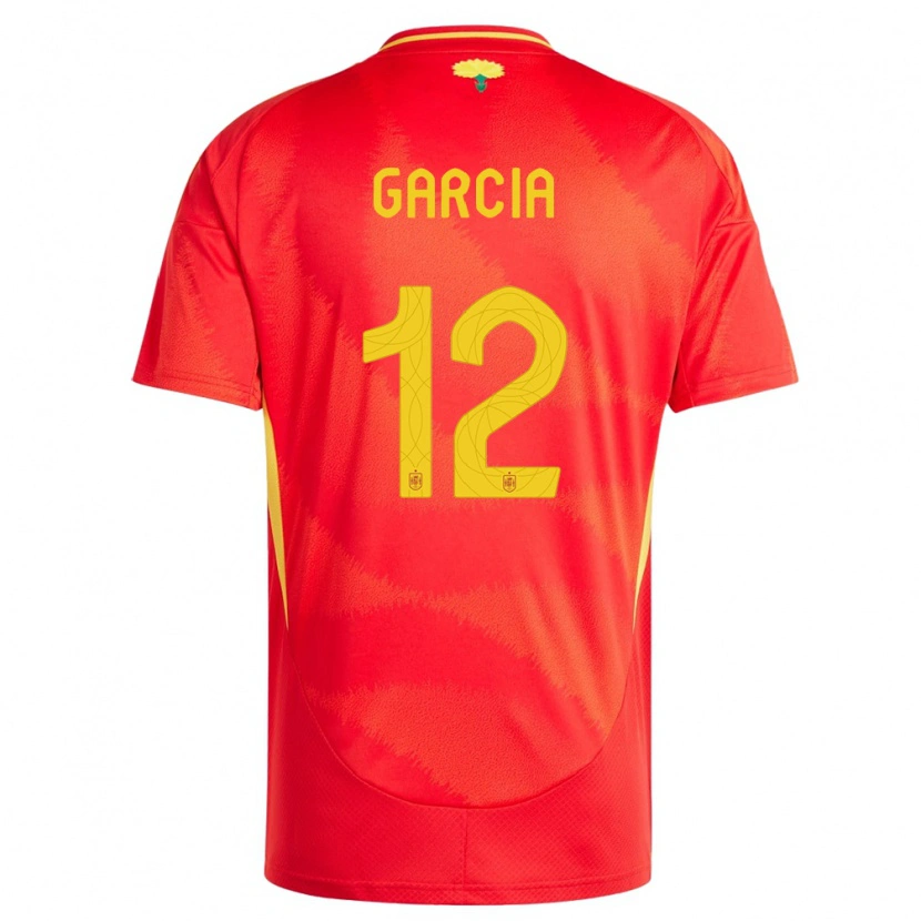 Danxen Dame Spania Pablo García #12 Rød Hjemmetrøye Drakt Trøye 24-26 Skjorter T-Skjorte