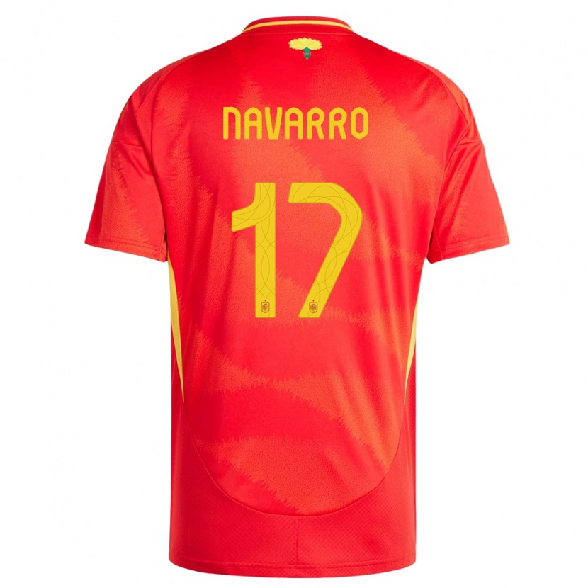 Danxen Dame Spania Robert Navarro #17 Rød Hjemmetrøye Drakt Trøye 24-26 Skjorter T-Skjorte