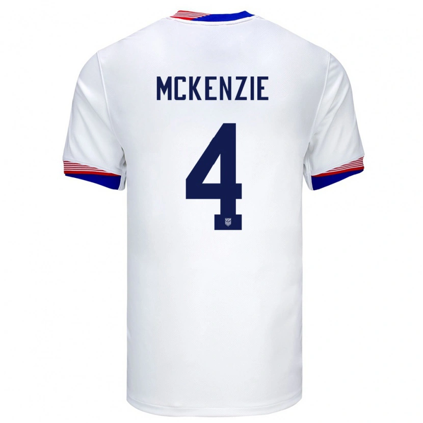 Danxen Dame Usa Mark Mckenzie #4 Hvit Hjemmetrøye Drakt Trøye 24-26 Skjorter T-Skjorte