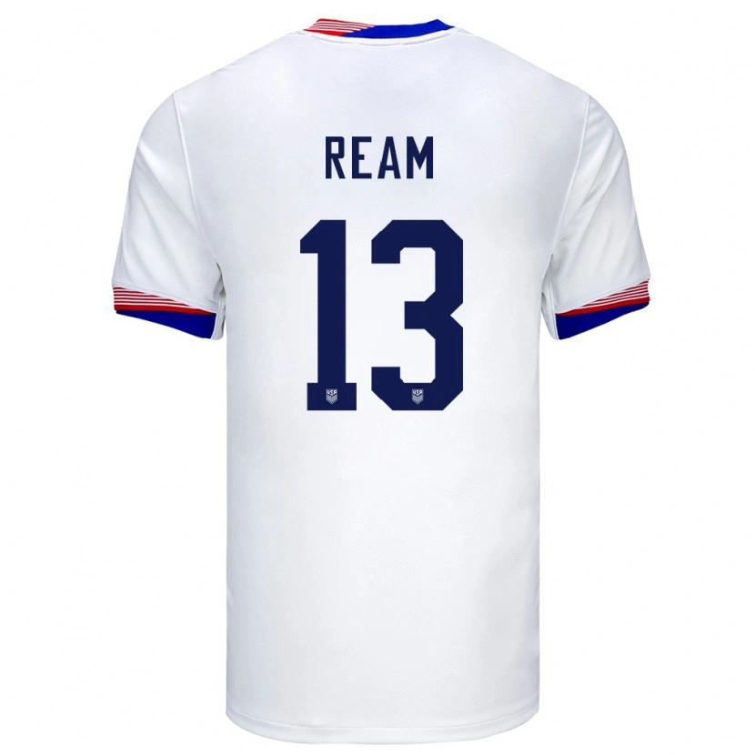 Danxen Dame Usa Tim Ream #13 Hvit Hjemmetrøye Drakt Trøye 24-26 Skjorter T-Skjorte
