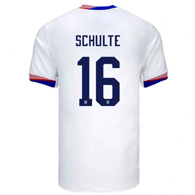 Danxen Dame Usa Patrick Schulte #16 Hvit Hjemmetrøye Drakt Trøye 24-26 Skjorter T-Skjorte