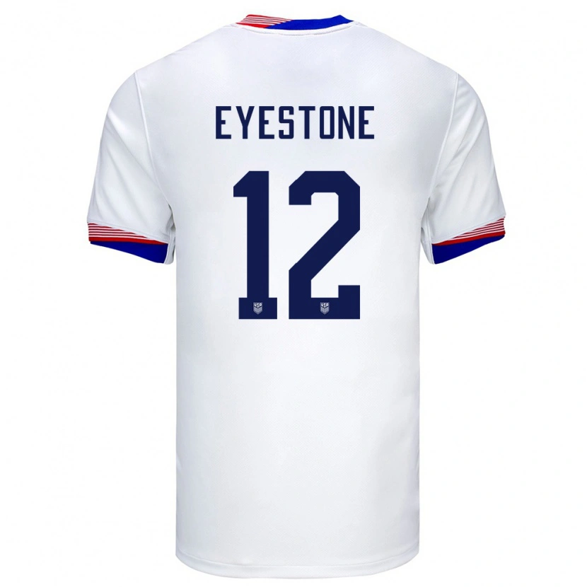 Danxen Dame Usa Julian Eyestone #12 Hvit Hjemmetrøye Drakt Trøye 24-26 Skjorter T-Skjorte