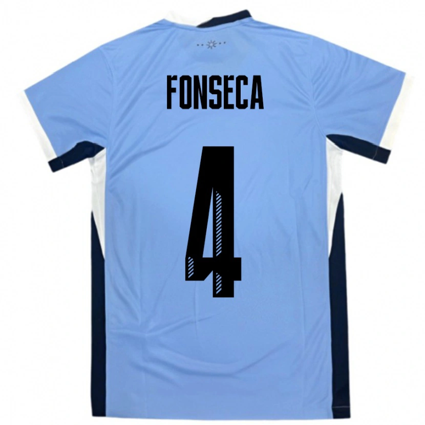 Danxen Dame Uruguay Nicolás Fonseca #4 Hvit Svart Hjemmetrøye Drakt Trøye 24-26 Skjorter T-Skjorte