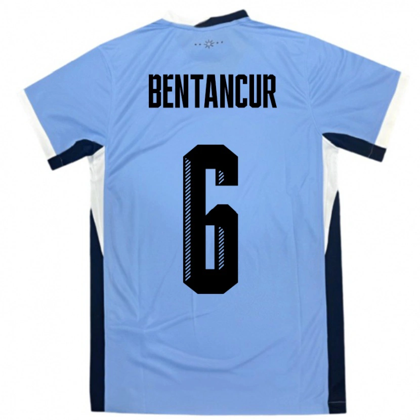 Danxen Dame Uruguay Rodrigo Bentancur #6 Hvit Svart Hjemmetrøye Drakt Trøye 24-26 Skjorter T-Skjorte