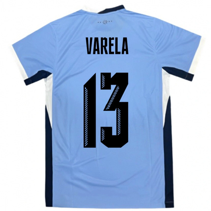 Danxen Dame Uruguay Guillermo Varela #13 Hvit Svart Hjemmetrøye Drakt Trøye 24-26 Skjorter T-Skjorte