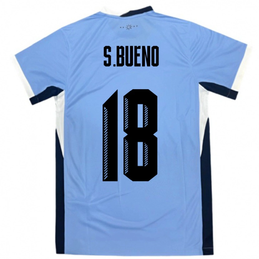 Danxen Dame Uruguay Santiago Bueno #18 Hvit Svart Hjemmetrøye Drakt Trøye 24-26 Skjorter T-Skjorte