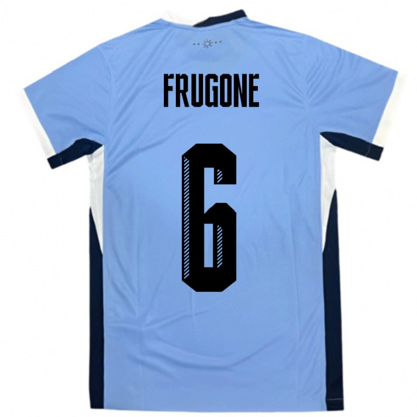 Danxen Dame Uruguay Axel Frugone #6 Hvit Svart Hjemmetrøye Drakt Trøye 24-26 Skjorter T-Skjorte