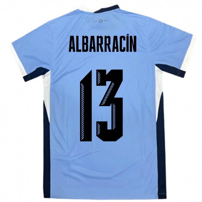 Danxen Dame Uruguay Agustín Albarracín #13 Hvit Svart Hjemmetrøye Drakt Trøye 24-26 Skjorter T-Skjorte