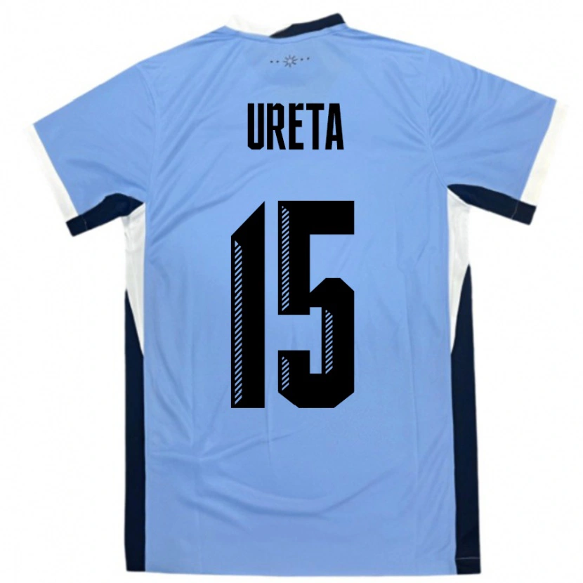 Danxen Dame Uruguay Mateo Ureta #15 Hvit Svart Hjemmetrøye Drakt Trøye 24-26 Skjorter T-Skjorte