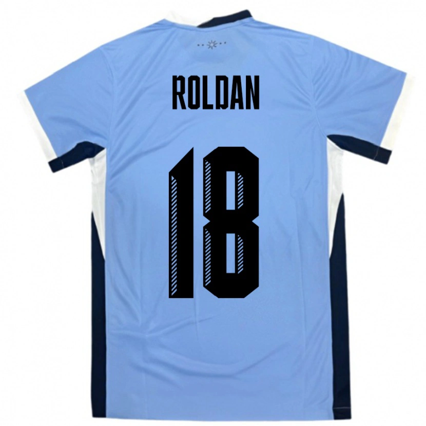 Danxen Dame Uruguay Thiago Roldan #18 Hvit Svart Hjemmetrøye Drakt Trøye 24-26 Skjorter T-Skjorte