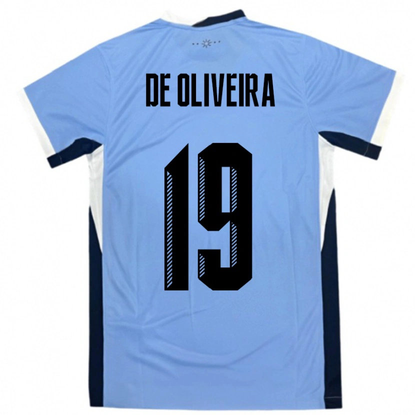 Danxen Dame Uruguay Emiliano De Oliveira #19 Hvit Svart Hjemmetrøye Drakt Trøye 24-26 Skjorter T-Skjorte