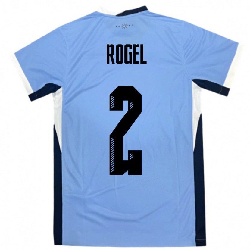 Danxen Dame Uruguay Agustin Rogel #2 Hvit Svart Hjemmetrøye Drakt Trøye 24-26 Skjorter T-Skjorte