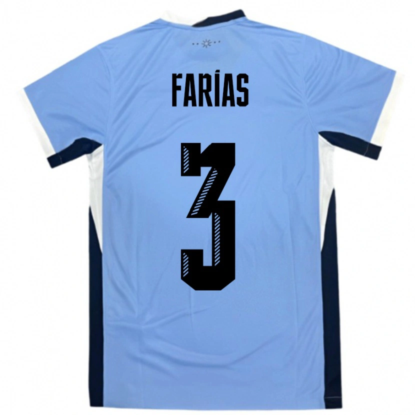 Danxen Dame Uruguay Daiana Farias #3 Hvit Svart Hjemmetrøye Drakt Trøye 24-26 Skjorter T-Skjorte