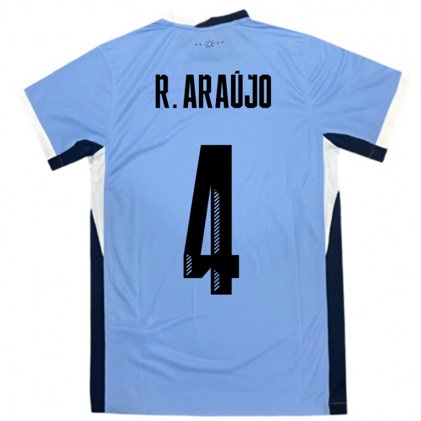 Danxen Dame Uruguay Ronald Araujo #4 Hvit Svart Hjemmetrøye Drakt Trøye 24-26 Skjorter T-Skjorte