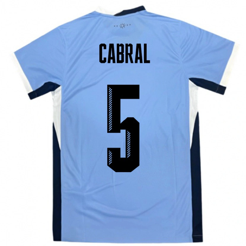 Danxen Dame Uruguay Maximo Cabral #5 Hvit Svart Hjemmetrøye Drakt Trøye 24-26 Skjorter T-Skjorte