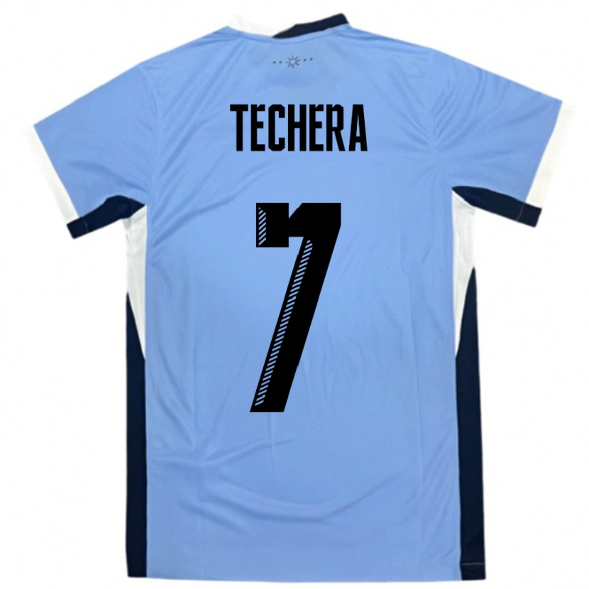 Danxen Dame Uruguay Facundo Techera #7 Hvit Svart Hjemmetrøye Drakt Trøye 24-26 Skjorter T-Skjorte