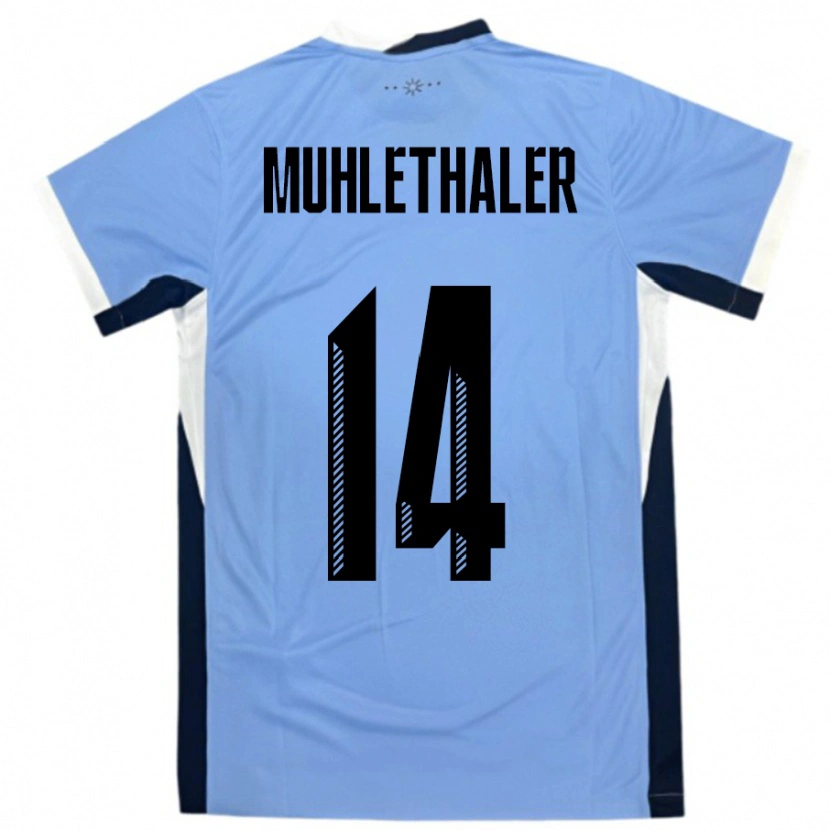 Danxen Dame Uruguay Stiven Muhlethaler #14 Hvit Svart Hjemmetrøye Drakt Trøye 24-26 Skjorter T-Skjorte