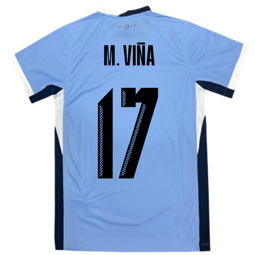 Danxen Dame Uruguay Matias Vina #17 Hvit Svart Hjemmetrøye Drakt Trøye 24-26 Skjorter T-Skjorte