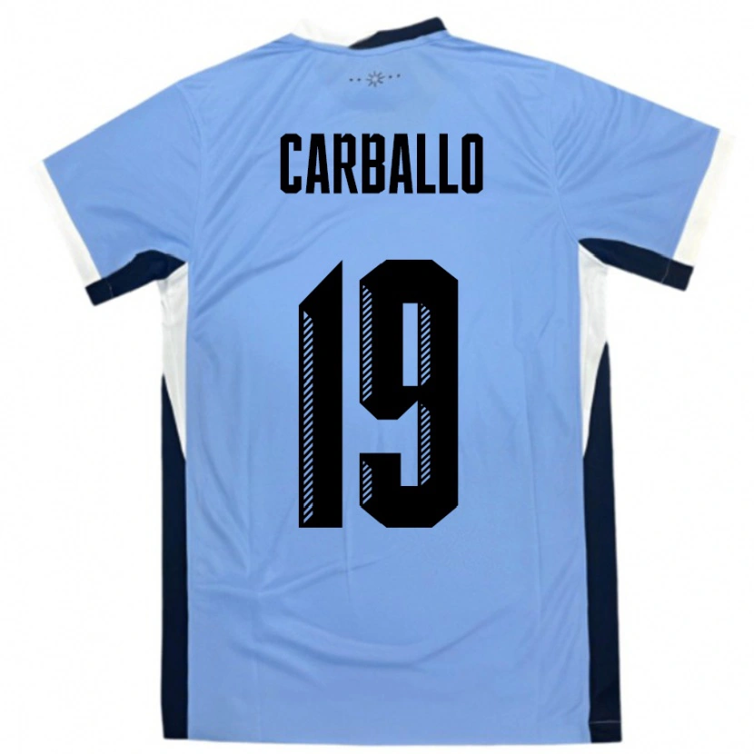 Danxen Dame Uruguay Wendy Carballo #19 Hvit Svart Hjemmetrøye Drakt Trøye 24-26 Skjorter T-Skjorte