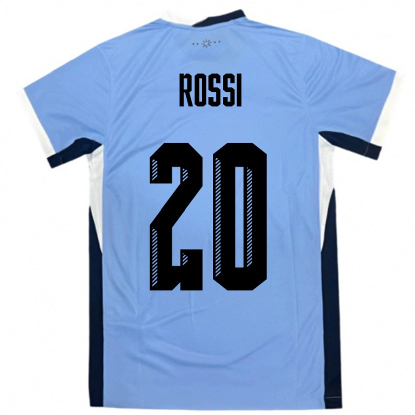 Danxen Dame Uruguay Diego Rossi #20 Hvit Svart Hjemmetrøye Drakt Trøye 24-26 Skjorter T-Skjorte