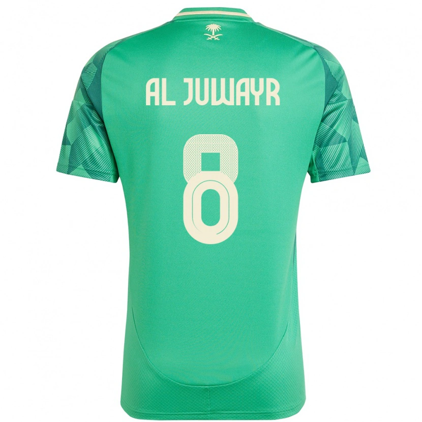 Danxen Dame Saudi-Arabia Musab Al-Juwayr #8 Grønn Hjemmetrøye Drakt Trøye 24-26 Skjorter T-Skjorte