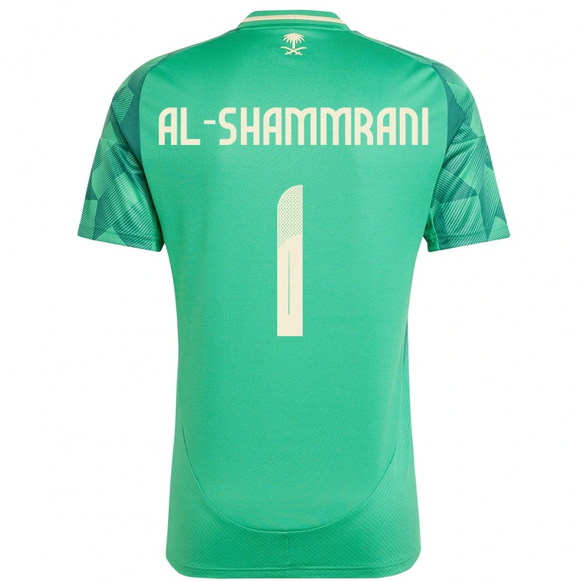 Danxen Dame Saudi-Arabia Faisal Al-Shammrani #1 Grønn Hjemmetrøye Drakt Trøye 24-26 Skjorter T-Skjorte